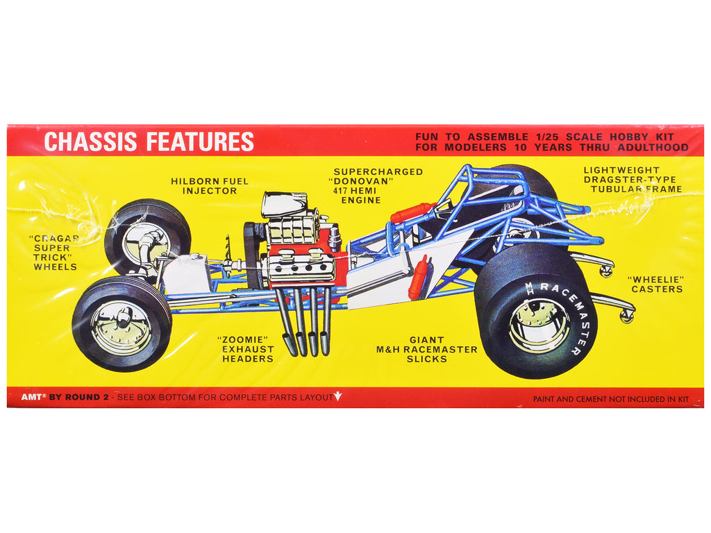 Skill 2 Model Kit Plymouth Funny Car "Mopower" 1/25 Scale Model by AMT - image 2