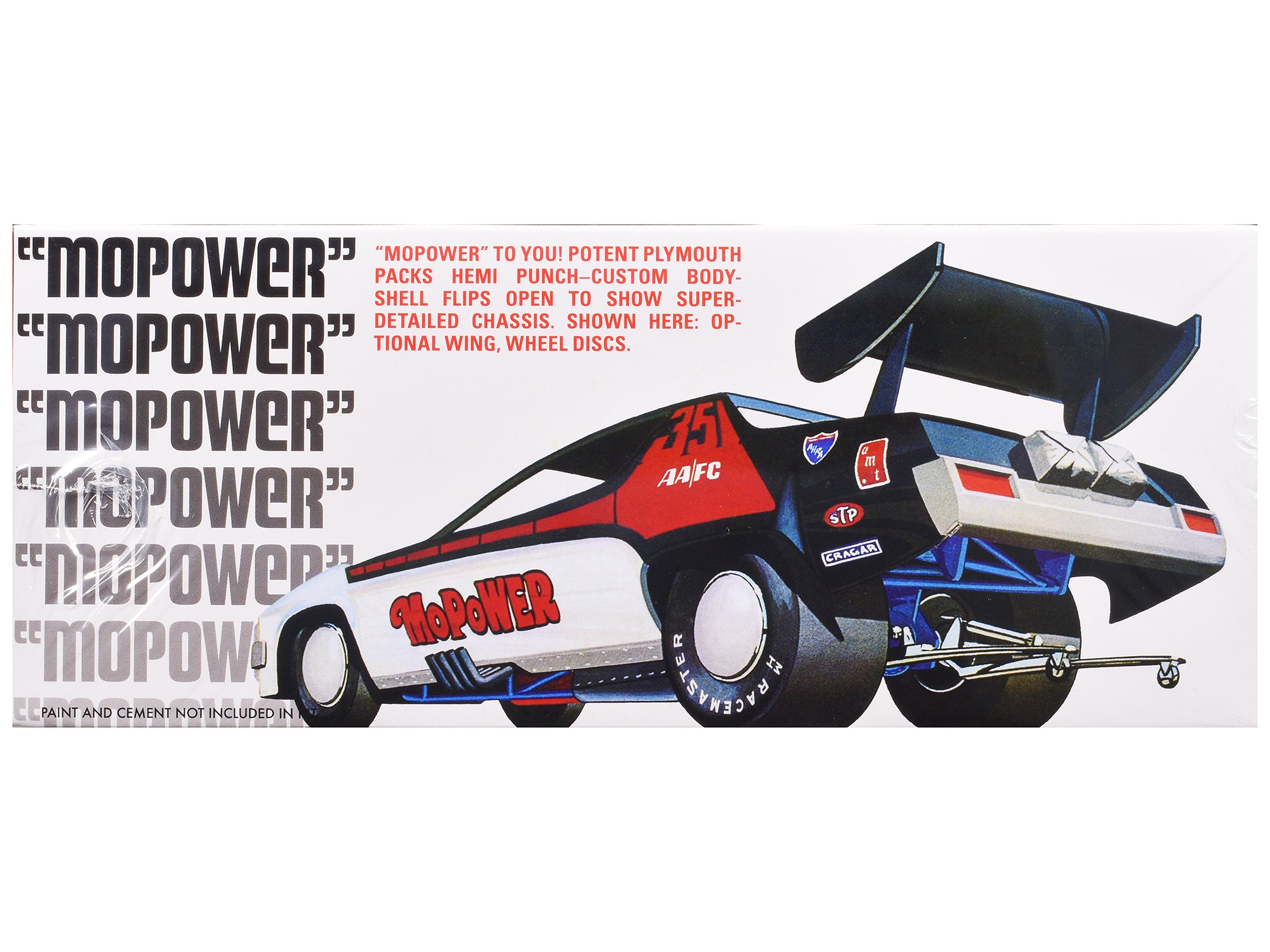 Skill 2 Model Kit Plymouth Funny Car "Mopower" 1/25 Scale Model by AMT - image 3