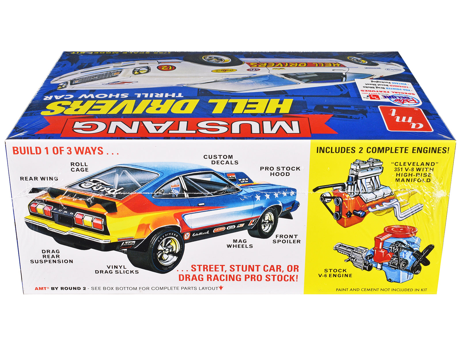 Skill 2 Model Kit 1977 Ford Mustang "Hell Drivers" Thrill Show Car 1/25 Scale Model by AMT - image 2
