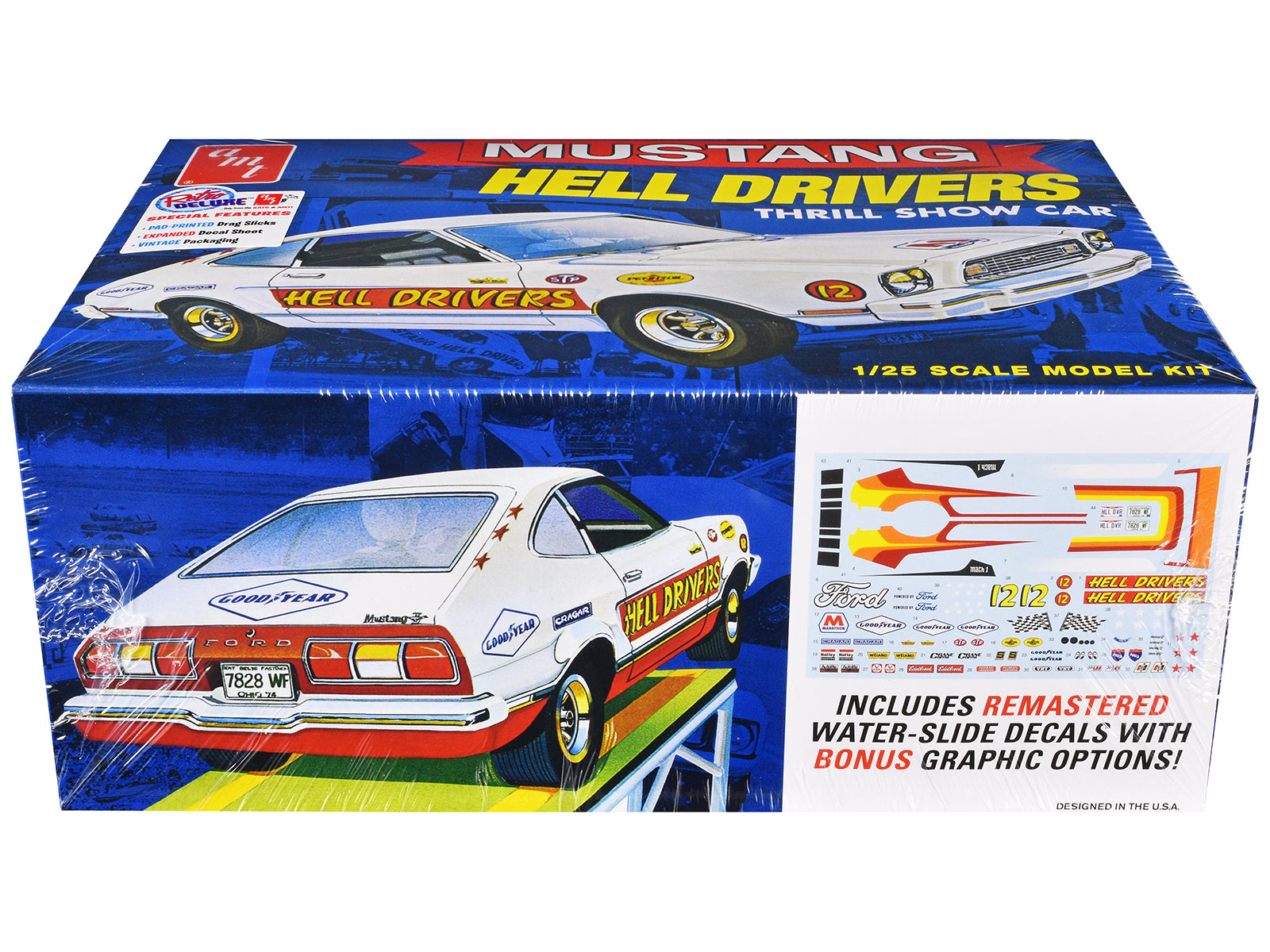 Skill 2 Model Kit 1977 Ford Mustang "Hell Drivers" Thrill Show Car 1/25 Scale Model by AMT - image 3