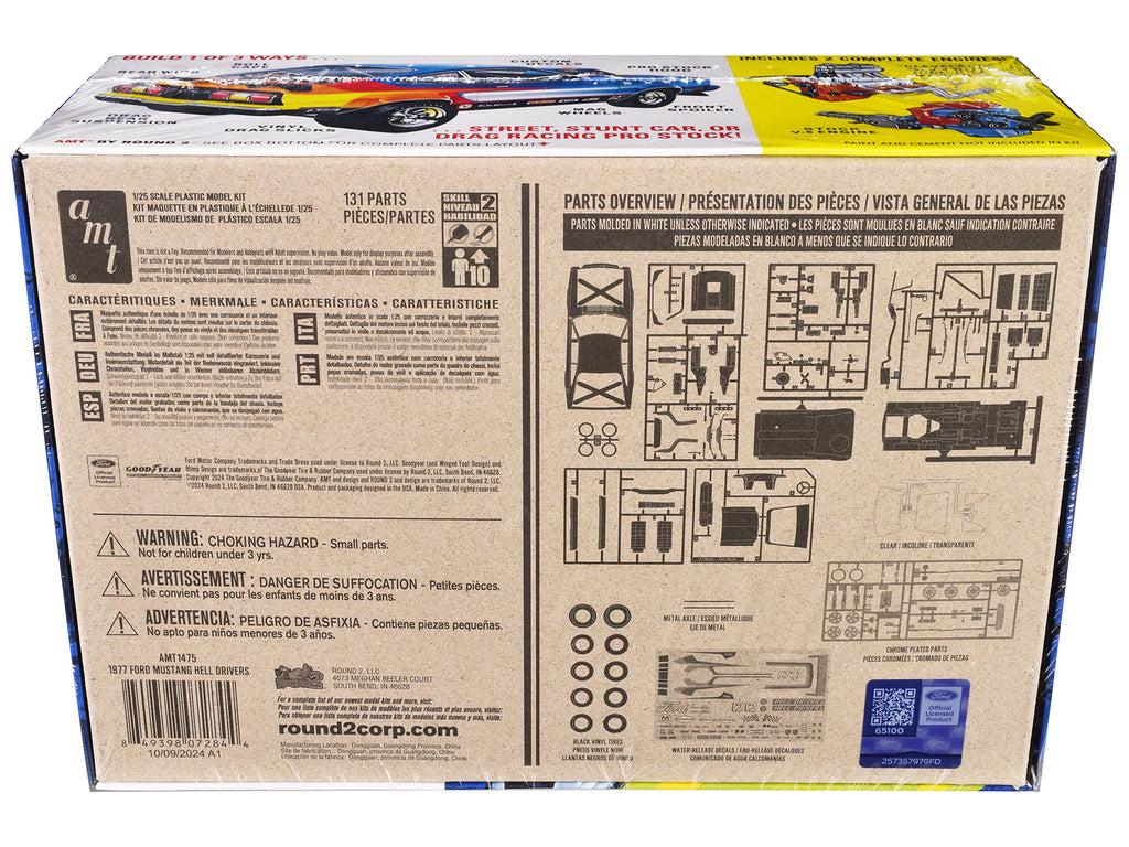 Skill 2 Model Kit 1977 Ford Mustang "Hell Drivers" Thrill Show Car 1/25 Scale Model by AMT - image 4