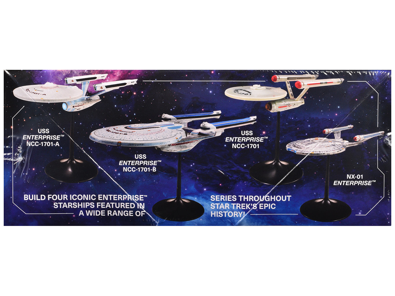 Skill 2 Model Kit U.S.S. Enterprise Four Ship Set "Star Trek" 1/2500 Scale Model by AMT - image 3