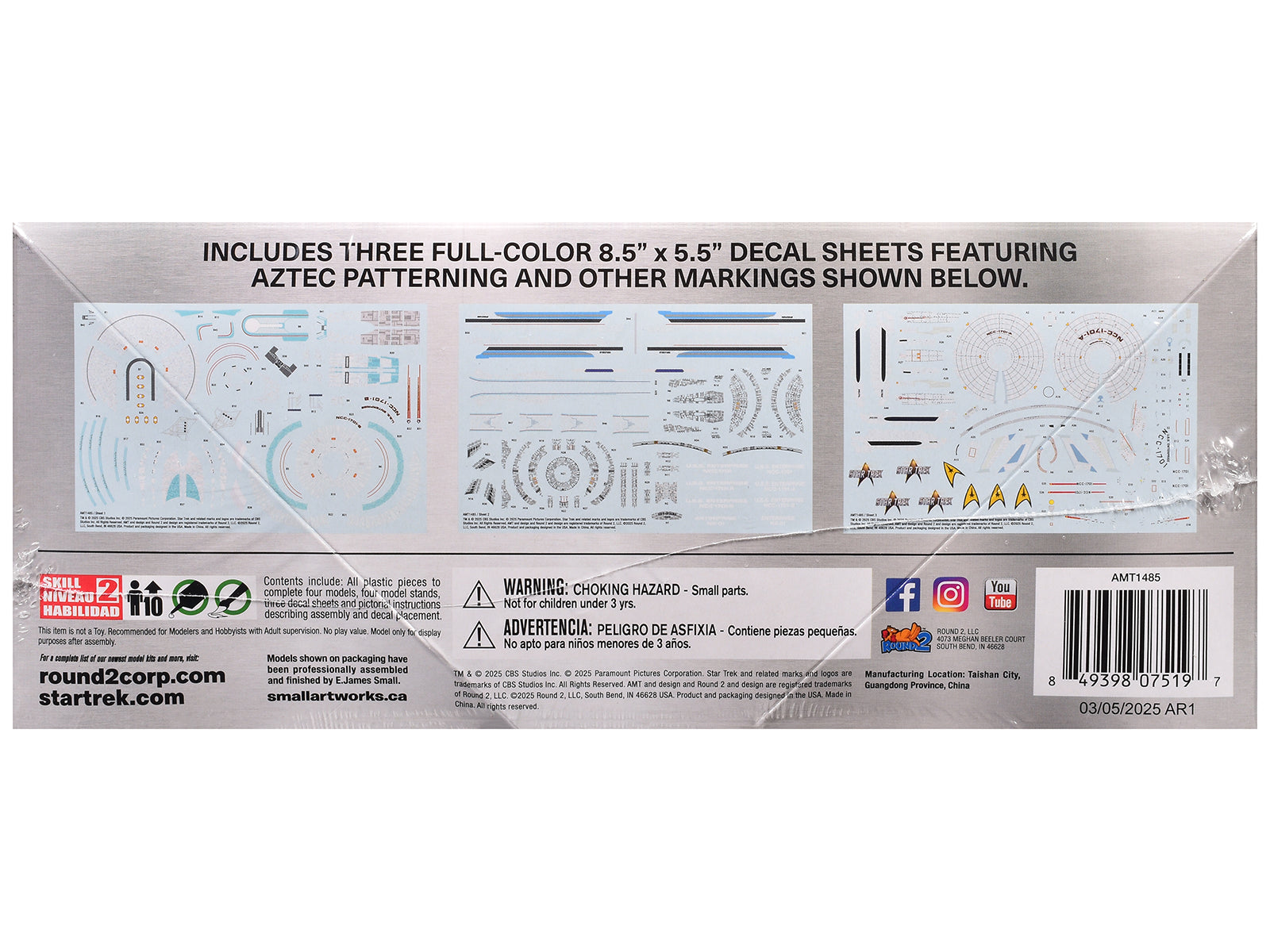 Skill 2 Model Kit U.S.S. Enterprise Four Ship Set "Star Trek" 1/2500 Scale Model by AMT - image 2
