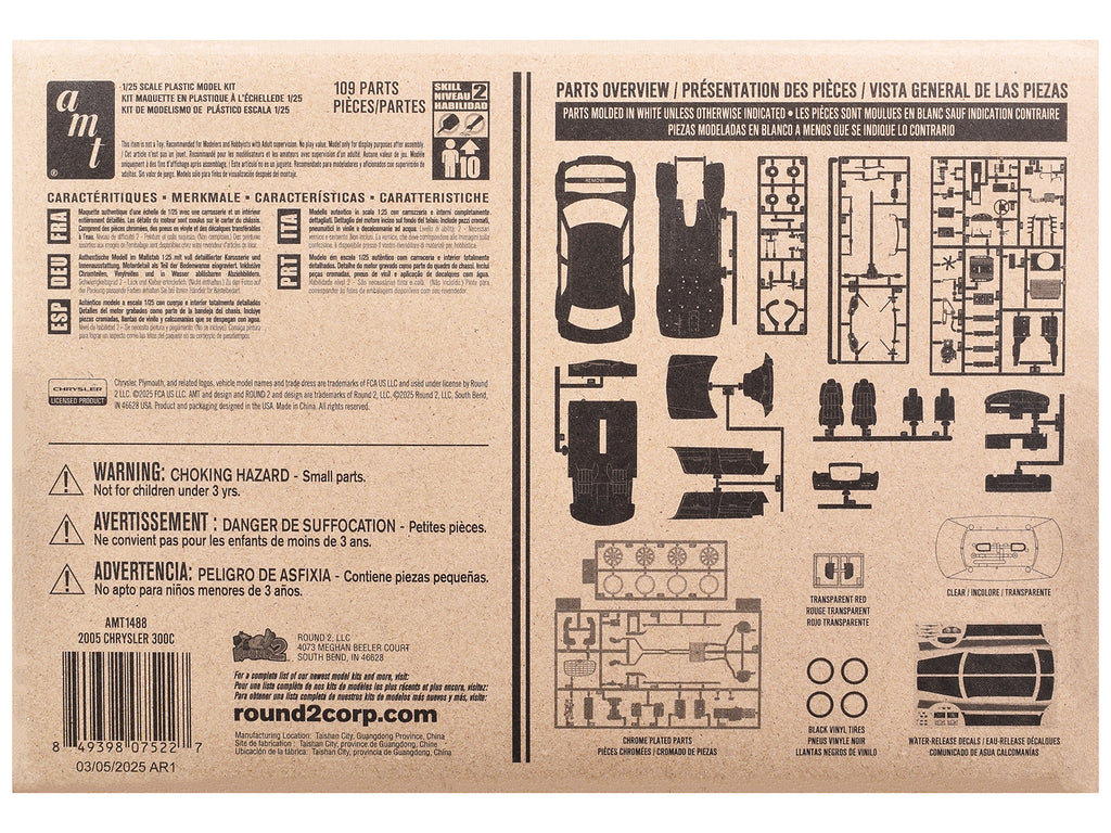 Skill 2 Model Kit 2005 Chrysler 300C 1/25 Scale Model by AMT - image 4