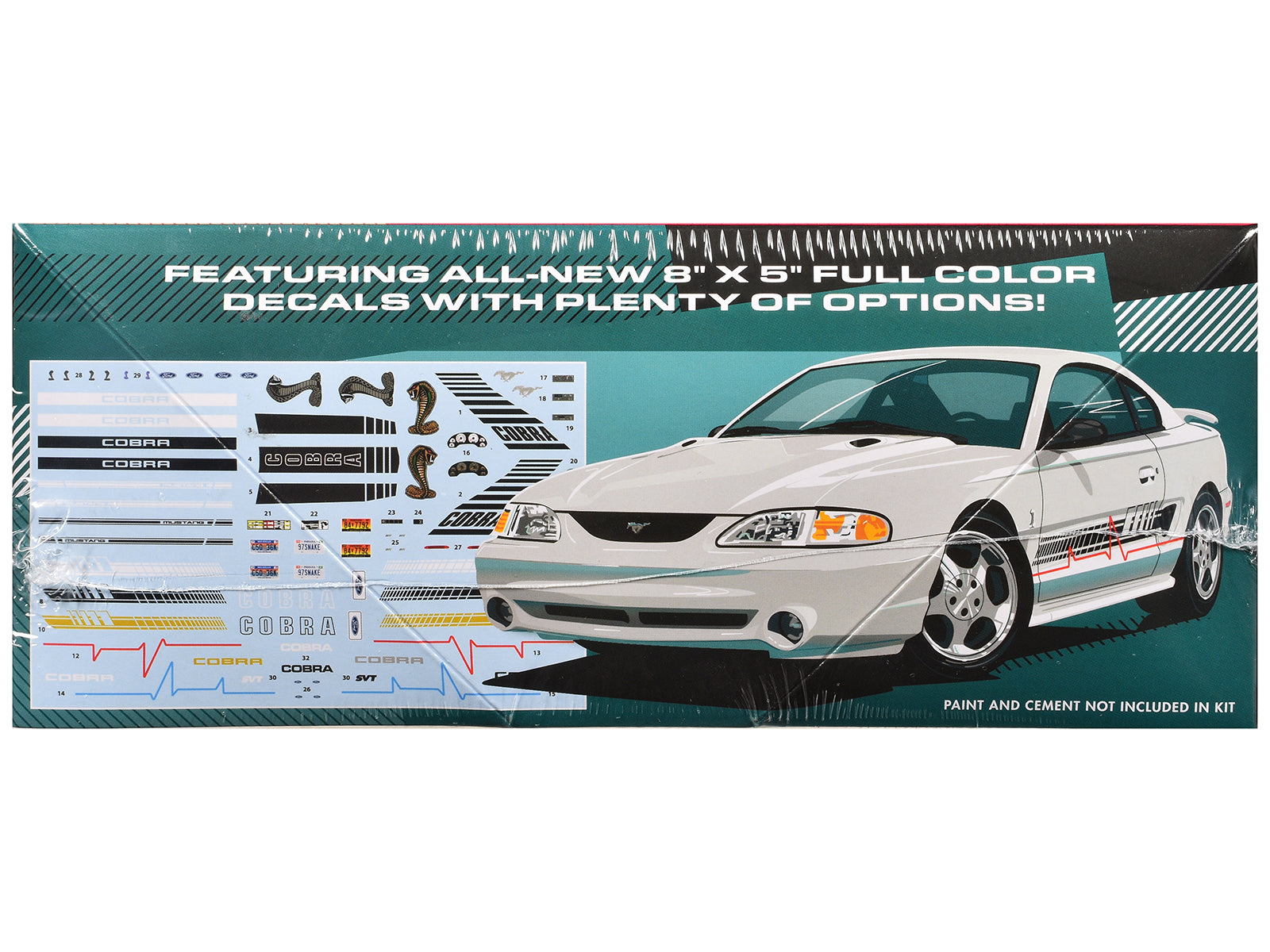 Skill 2 Model Kit 1997 Ford Mustang Cobra 1/25 Scale Model by AMT - image 3