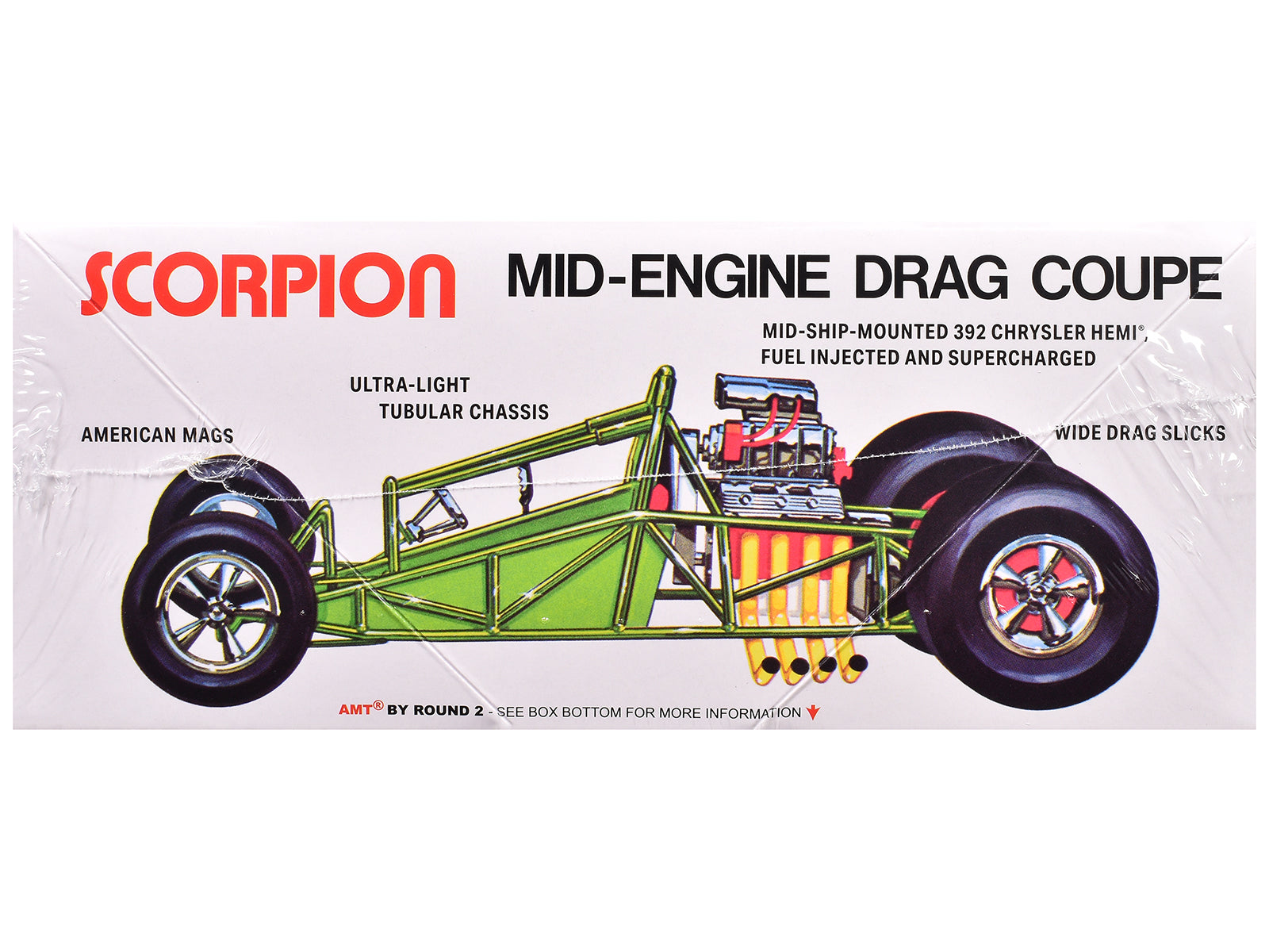 Skill 3 Model Kit Scorpion Mid-Engine Drag Coupe 1/25 Scale Model by AMT - image 3
