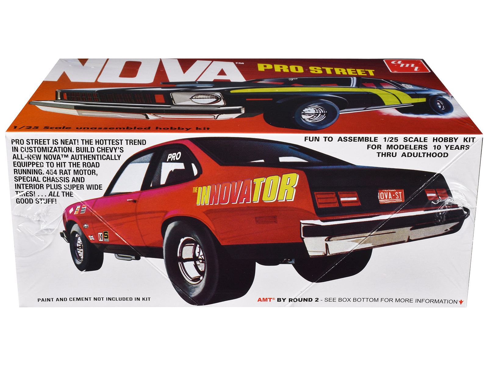 Skill 2 Model Kit Chevrolet Nova Pro Street 1/25 Scale Model by AMT - image 2