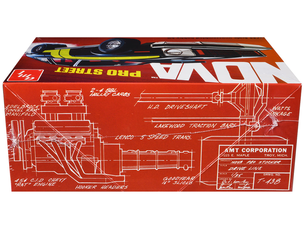 Skill 2 Model Kit Chevrolet Nova Pro Street 1/25 Scale Model by AMT - image 3