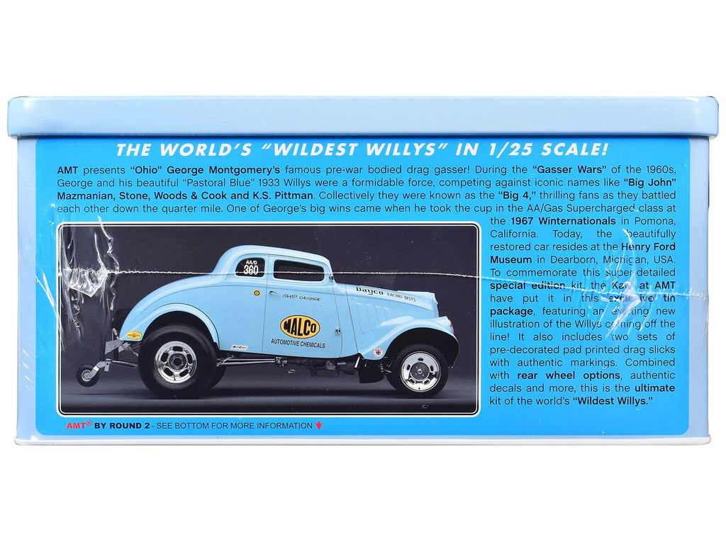 Skill 2 Model Kit 1933 Willys Gasser "Ohio George" with Collectible Tin Packaging 1/25 Scale Model by AMT - image 3