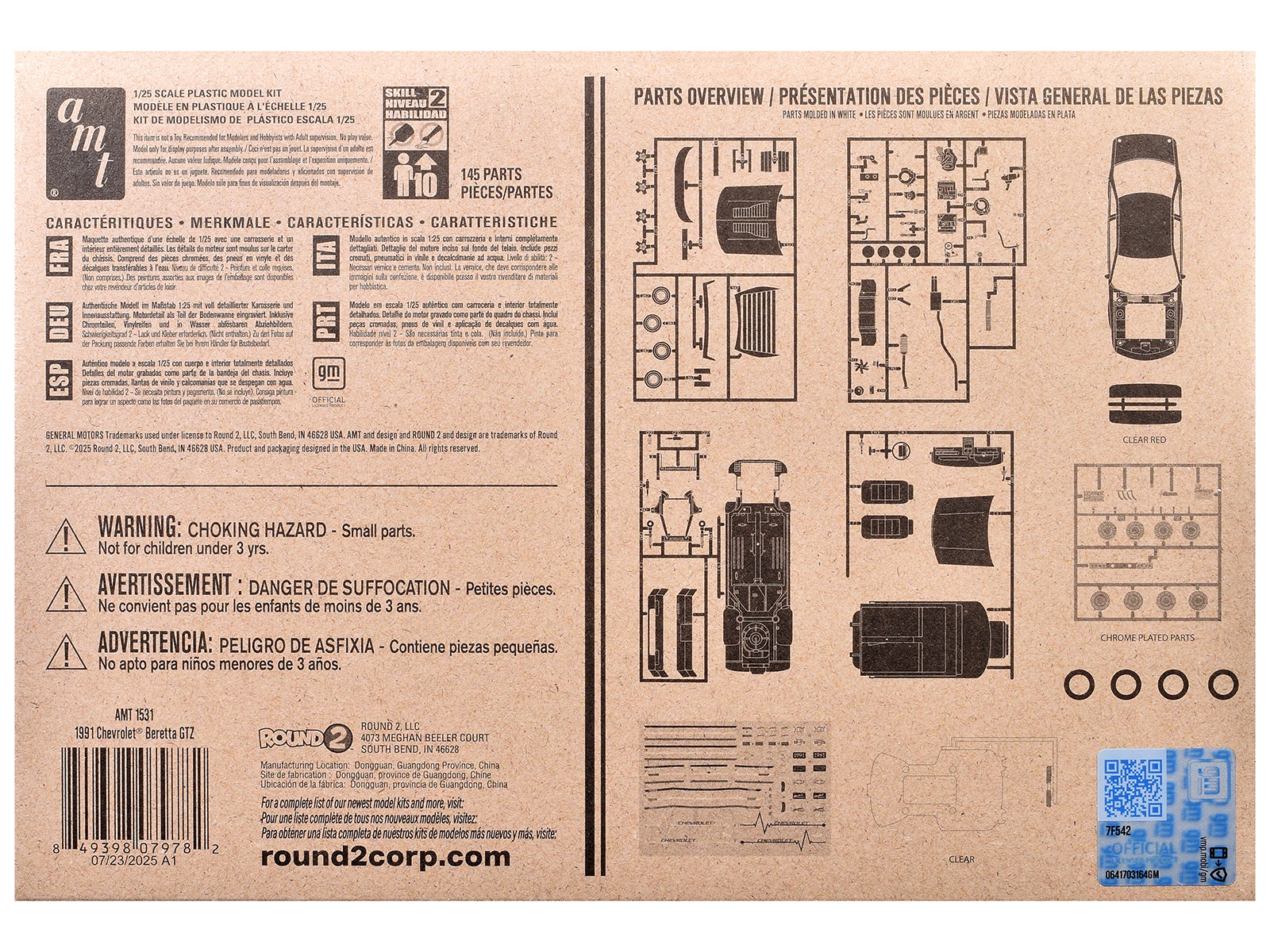 Skill 2 Model Kit 1991 Chevrolet Beretta GTZ 1/25 Scale Model by AMT - image 4
