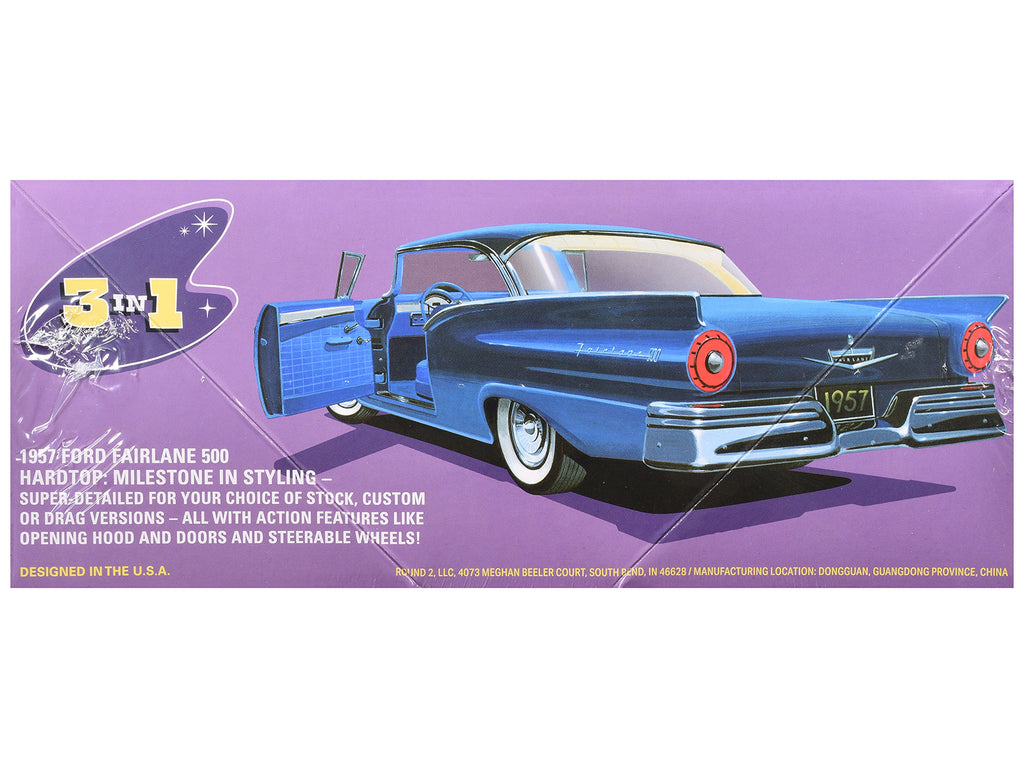 Skill 2 Model Kit 1957 Ford Fairlane Hardtop 3-in-1 Kit 1/25 Scale Model by AMT - image 3