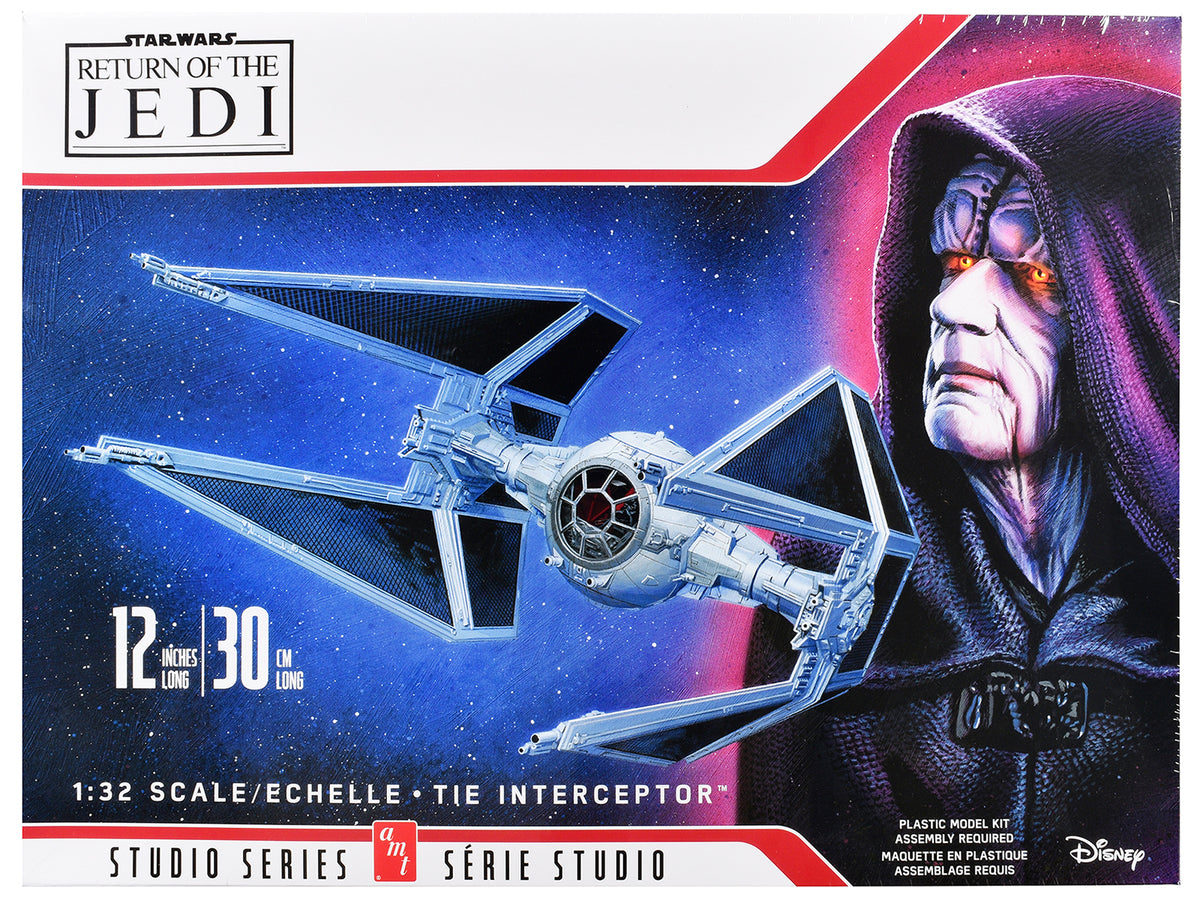 Skill 2 TIE Interceptor "Star Wars: Episode VI – Return of the Jedi" (1983) Movie 1/32 Scale Model by AMT