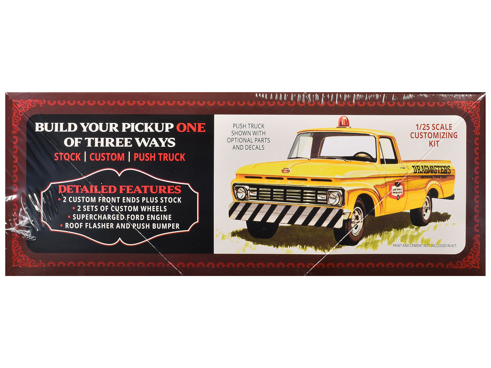 Skill 2 Model Kit 1963 Ford F-100 Pickup Truck "Four Sixes Ranch" 3-in-1 Kit 1/25 Scale Model by AMT - image 2