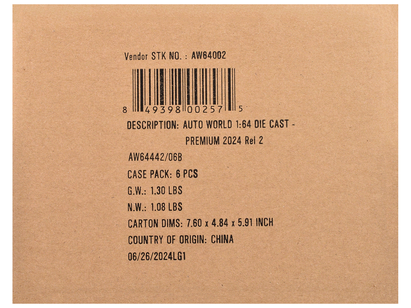 Auto World Premium 2024 Set B of 6 pieces Release 2 1/64 Diecast Model Cars by Auto World - image 3