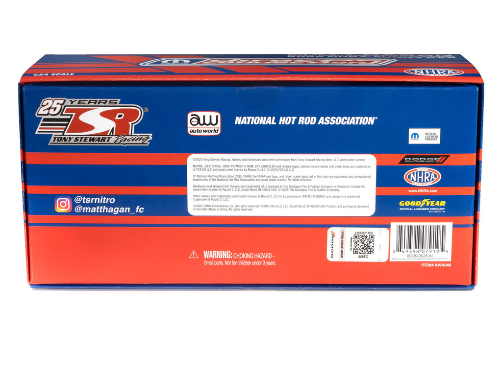 Dodge Charger NHRA Funny Car Matt Hagan "MOPAR Direct Connection" (2025) Limited Edition 1/24 Diecast Model Car by Auto World - image 3