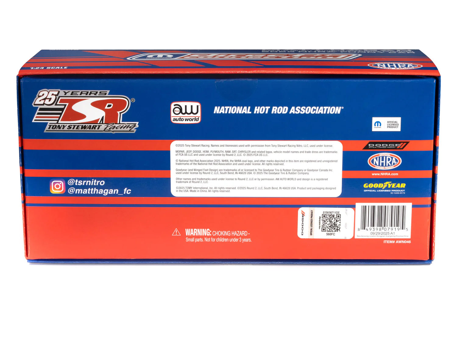 Dodge Charger NHRA Funny Car Matt Hagan "MOPAR Direct Connection" (2025) Limited Edition 1/24 Diecast Model Car by Auto World - image 3