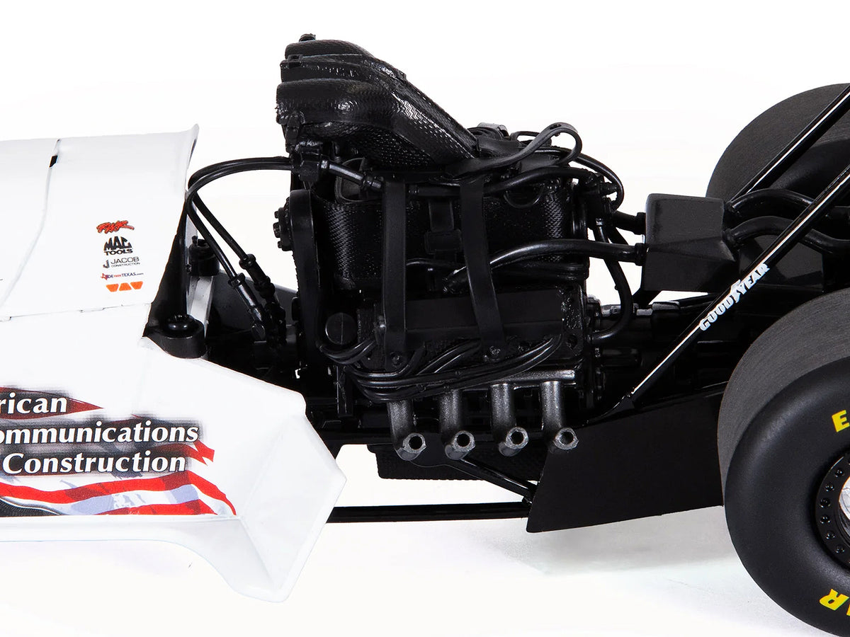 NHRA TFD (Top Fuel Dragster) #15 Tony Schumacher "American Communications Construction" White with Graphics (2026) 1/24 Diecast Model Car by Auto World - image 3
