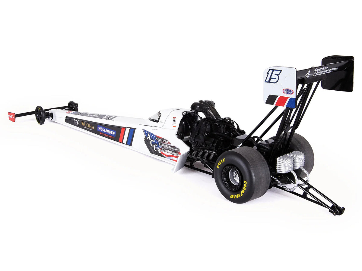 NHRA TFD (Top Fuel Dragster) #15 Tony Schumacher "American Communications Construction" White with Graphics (2026) 1/24 Diecast Model Car by Auto World - image 5