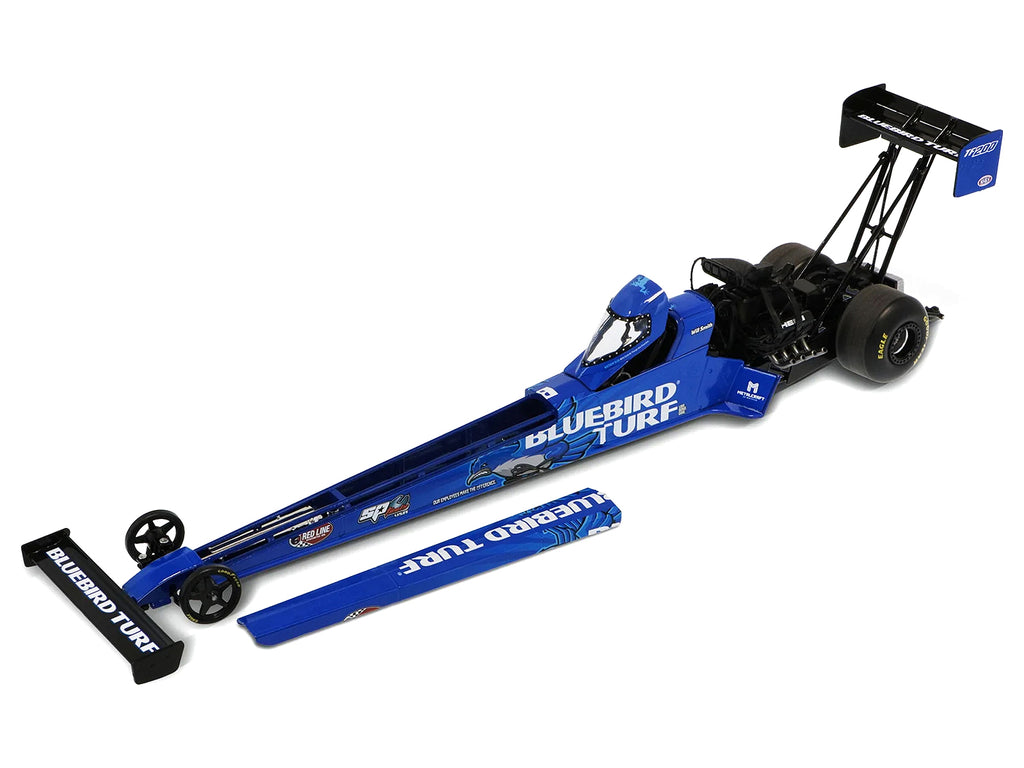 NHRA TFD (Top Fuel Dragster) #TF200 Will Smith "Bluebird Turf" Blue with Graphics (2026) 1/24 Diecast Model Car by Auto World - image 2