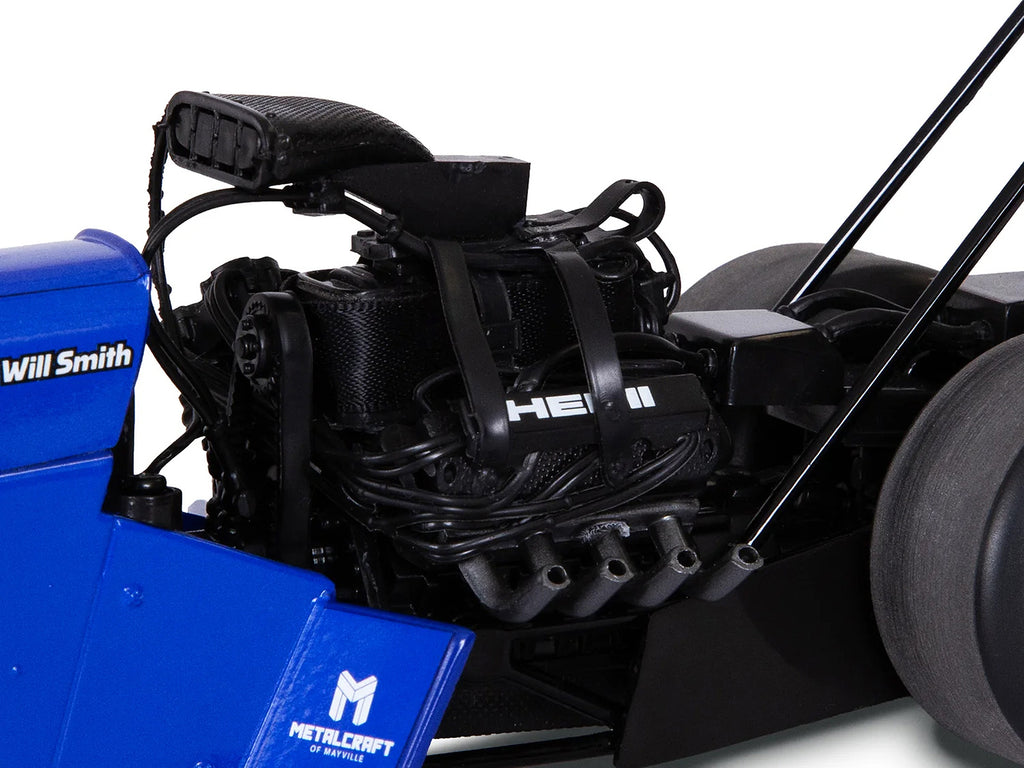 NHRA TFD (Top Fuel Dragster) #TF200 Will Smith "Bluebird Turf" Blue with Graphics (2026) 1/24 Diecast Model Car by Auto World - image 5
