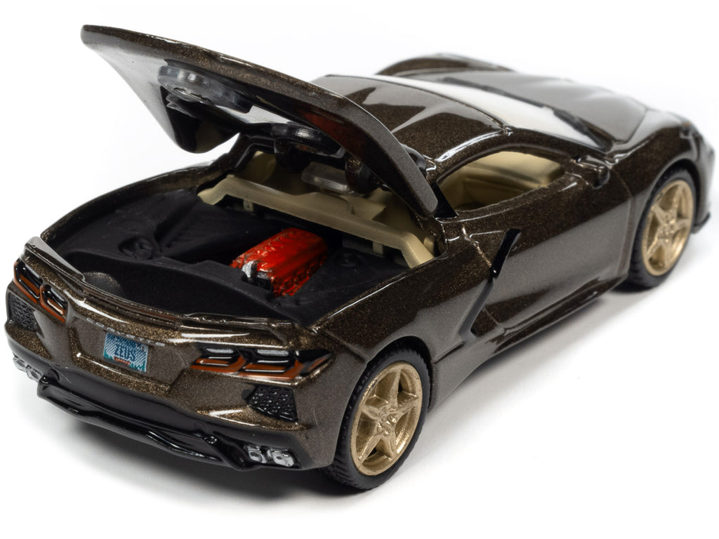 2020 Chevrolet Corvette Zeus Bronze Metallic "Sports Cars" Limited Edition 1/64 Diecast Model Car by Auto World - image 2