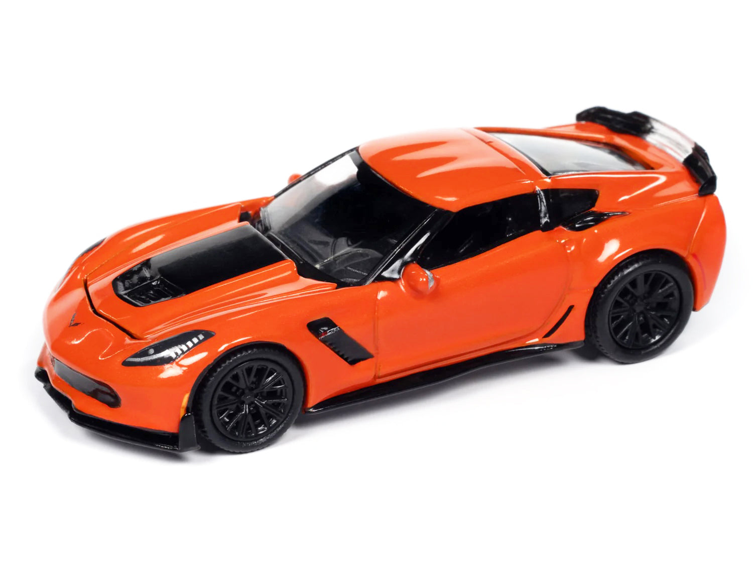 2019 Chevrolet Corvette Z06 Sebring Orange with Black Hood "Sports Cars" Series 1/64 Diecast Model Car by Auto World - image 2