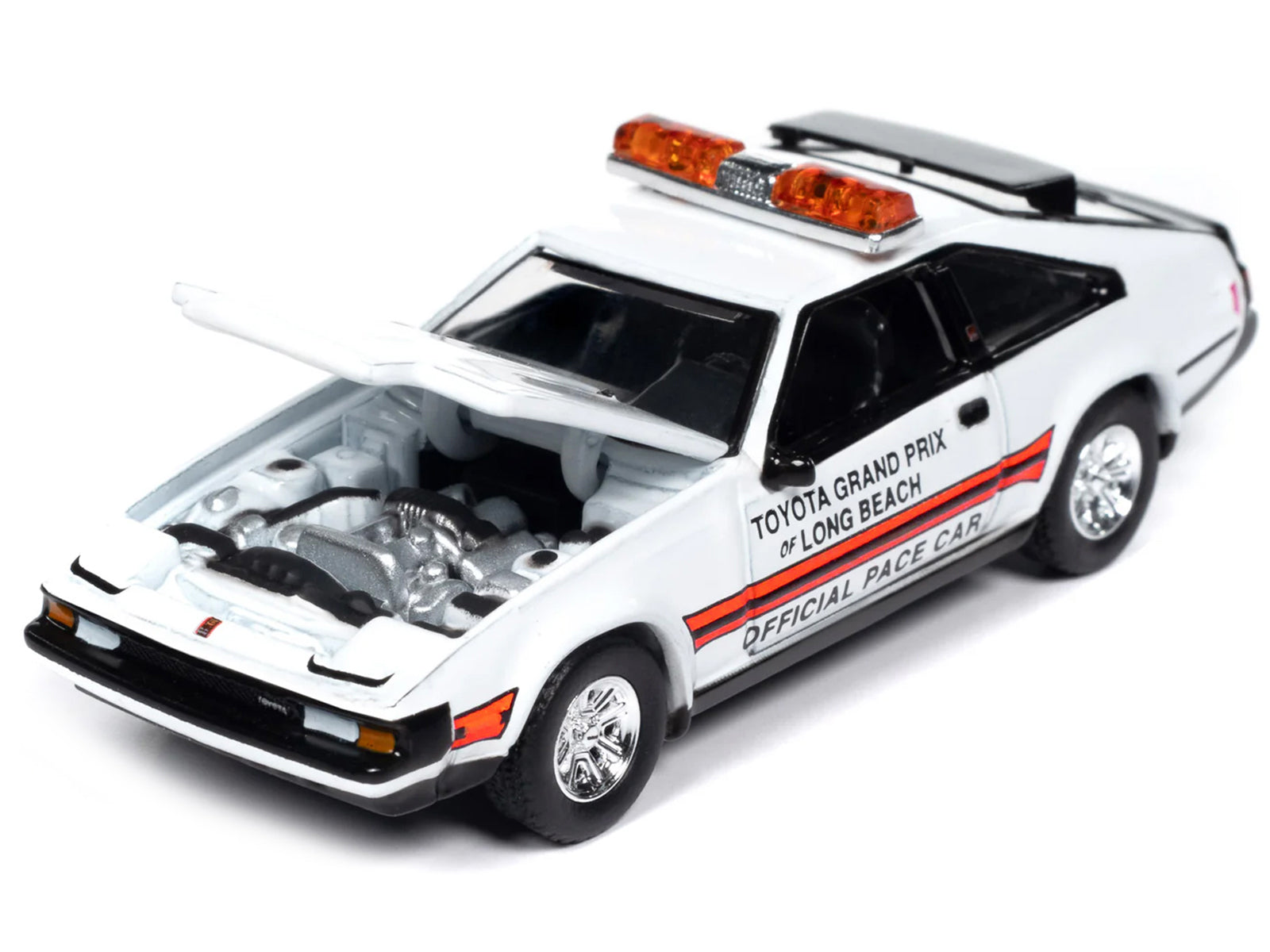 1983 Toyota Celica Supra "Toyota Grand Prix of Long Beach Official Pace Car" White "Import Legends" Series 1/64 Diecast Model Car by Auto World - image 3