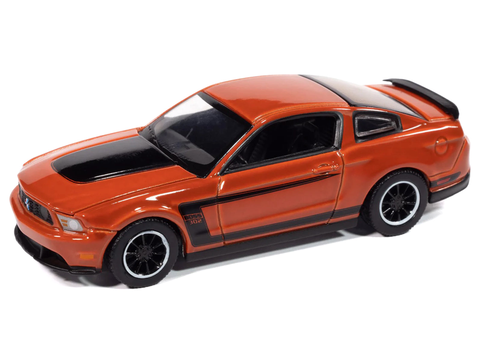 2012 Ford Mustang Boss 302 Competition Orange with Black Accents "Modern Muscle" Series 1/64 Diecast Model Car by Auto World - image 2
