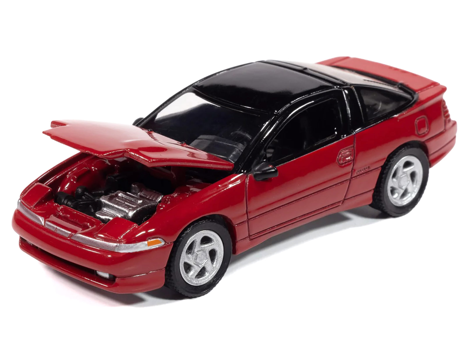 1991 Mitsubishi Eclipse GSX Maranello Red with Black Top "Import Legends" Series 1/64 Diecast Model Car by Auto World - image 2