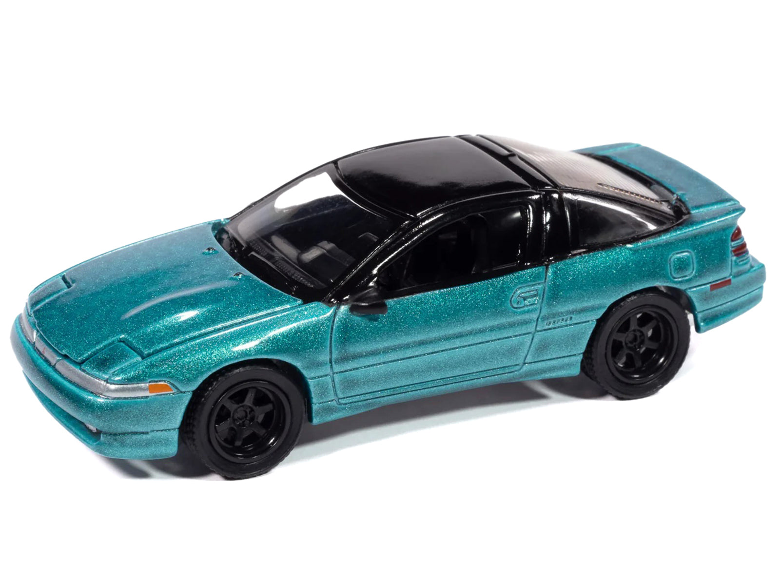 1991 Mitsubishi Eclipse GSX Tennessee Blue Metallic with Black Top "Import Legends" Series 1/64 Diecast Model Car by Auto World - image 3