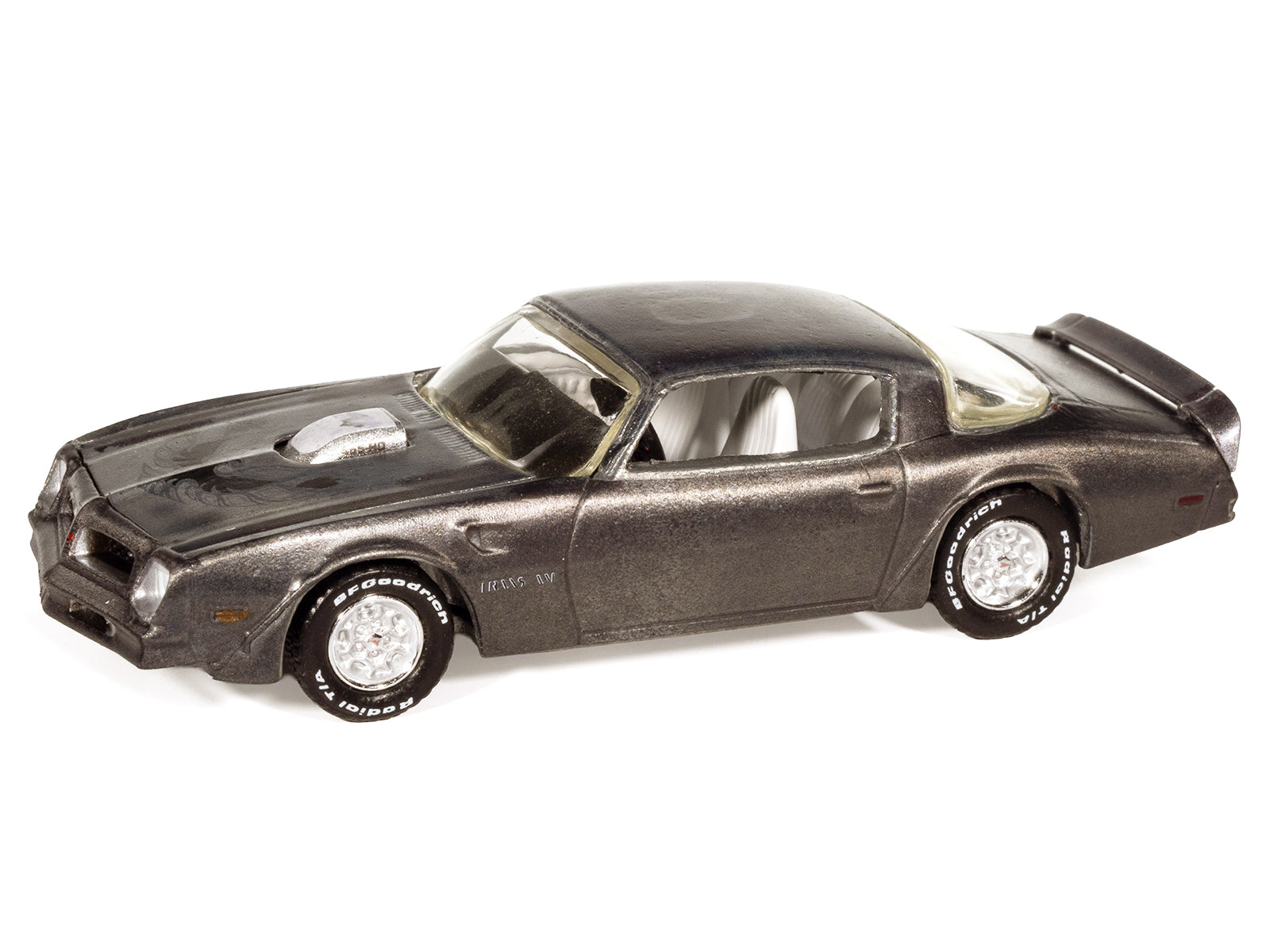 1976 Pontiac Firebird T/A "Barn Finds" Gray Metallic (Weathered) with White Interior "Big Country Collectibles" 2025 Series 1/64 Diecast Model Car by Auto World - image 2