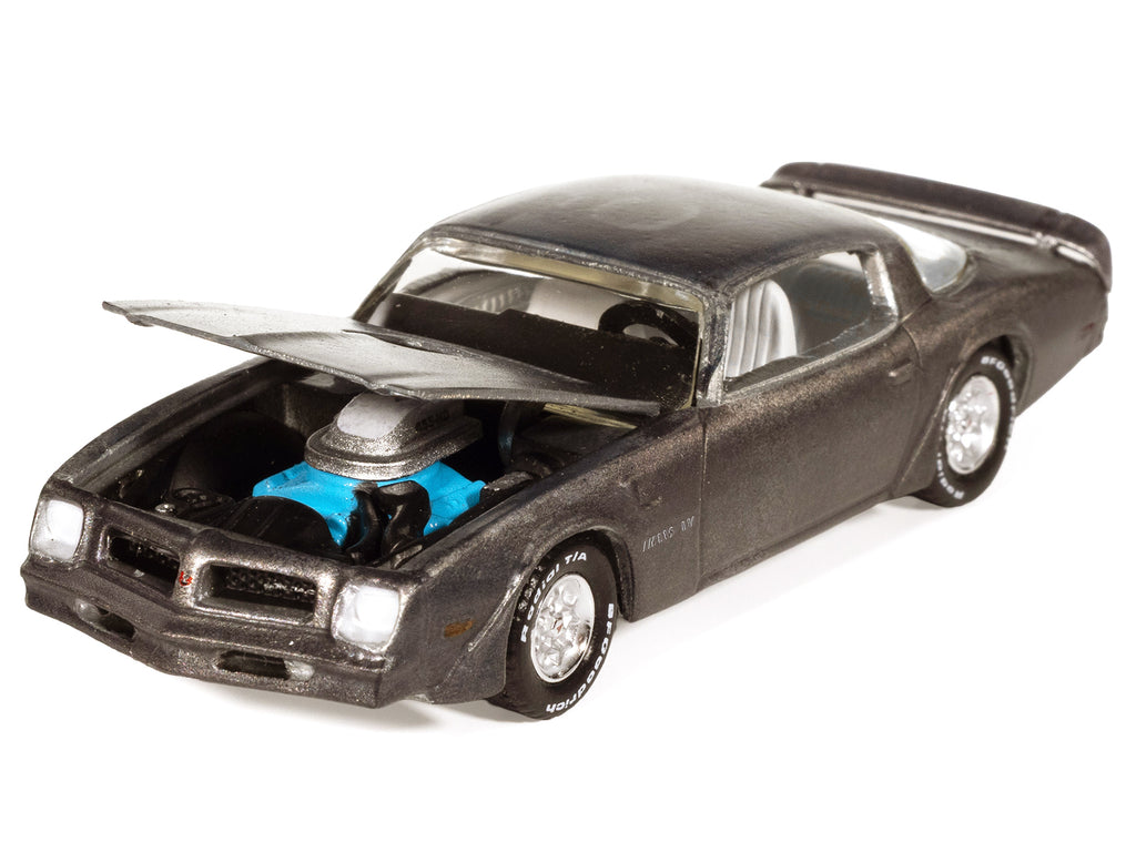 1976 Pontiac Firebird T/A "Barn Finds" Gray Metallic (Weathered) with White Interior "Big Country Collectibles" 2025 Series 1/64 Diecast Model Car by Auto World - image 3