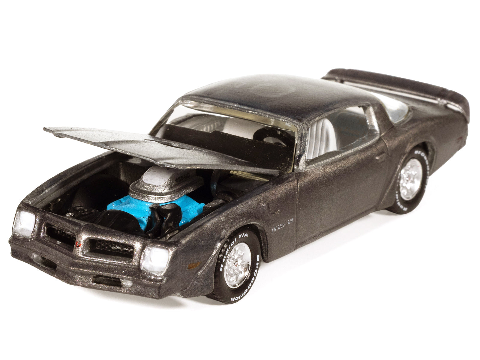 1976 Pontiac Firebird T/A "Barn Finds" Gray Metallic (Weathered) with White Interior "Big Country Collectibles" 2025 Series 1/64 Diecast Model Car by Auto World - image 3