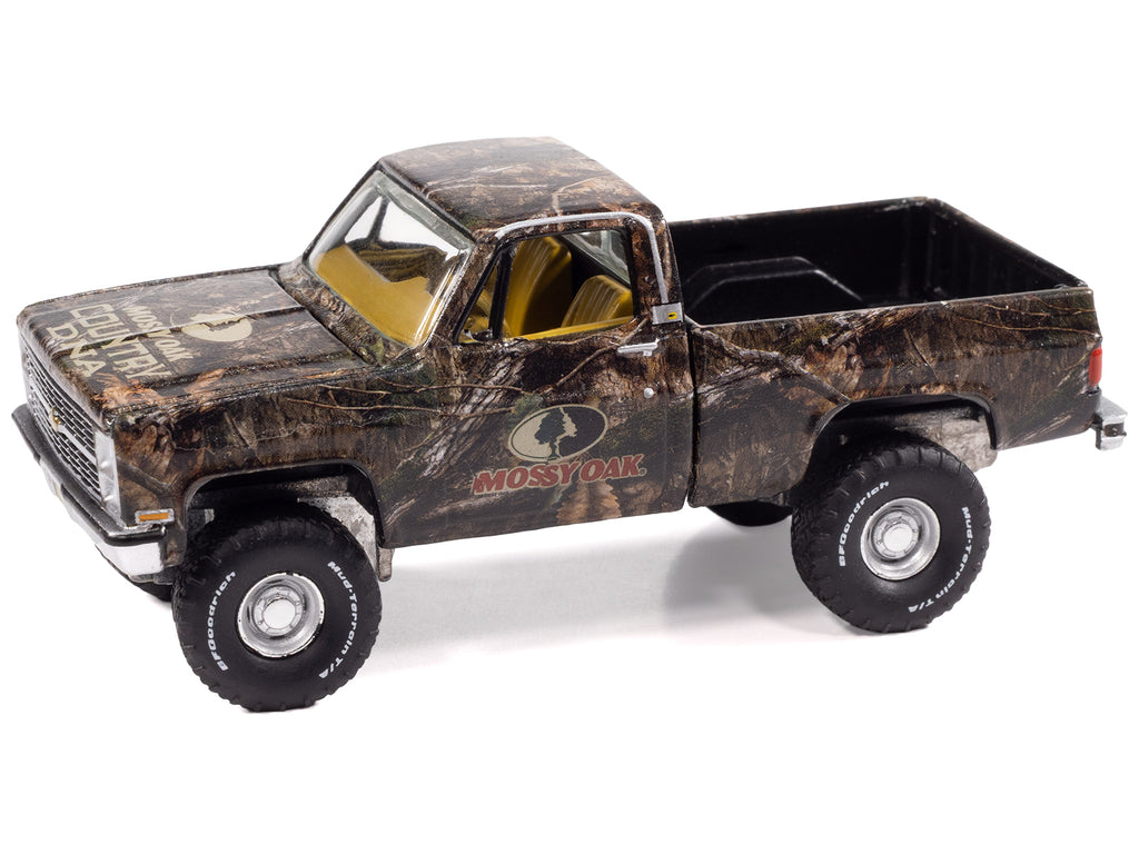 1983 Chevrolet Silverado Pickup Truck "Mossy Oak" Camouflage Livery "Big Country Collectibles" 2025 Series 1/64 Diecast Model Car by Auto World - image 2