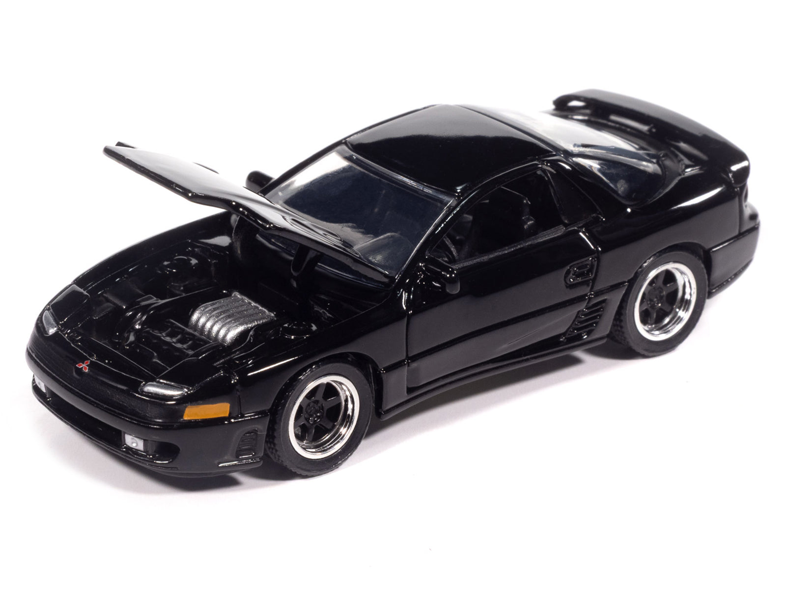 1993 Mitsubishi 3000GT VR-4 Albany Black Pearl "Import Legends" Series 1/64 Diecast Model Car by Auto World - image 3
