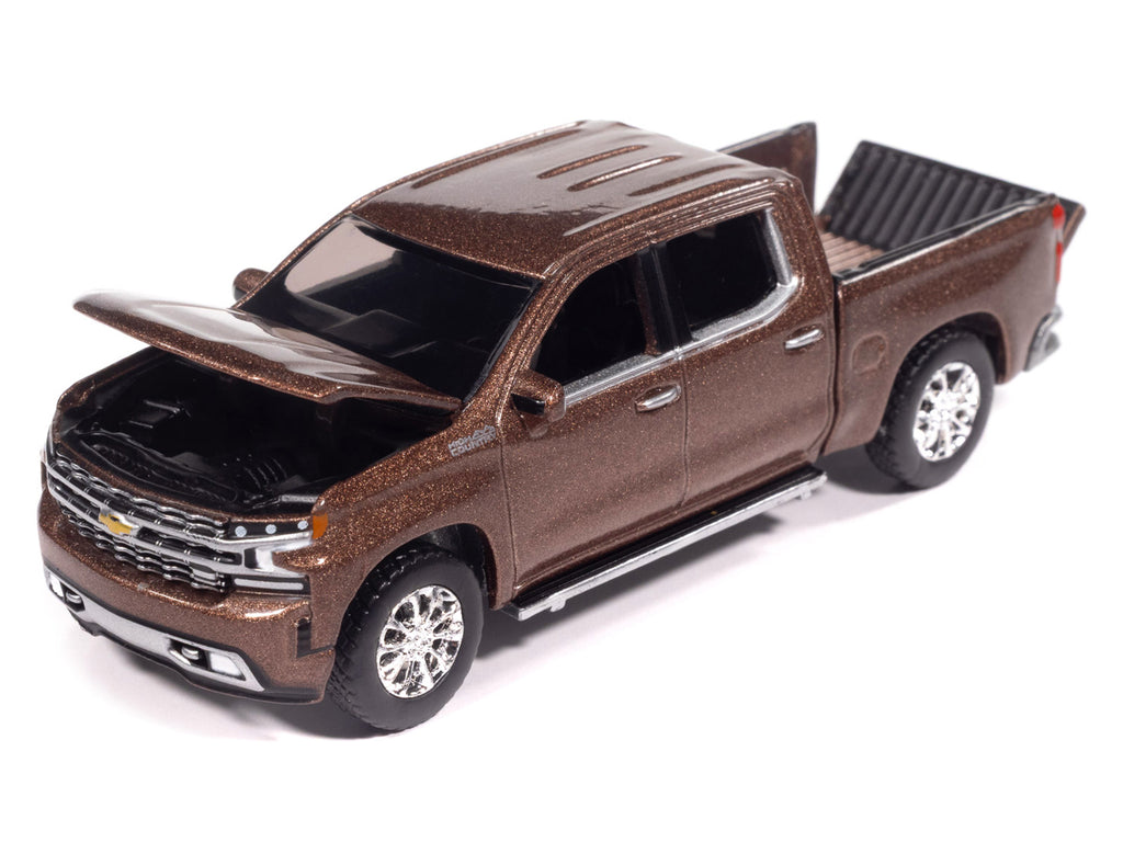2019 Chevrolet Silverado High Country Pickup Truck Oakwood Brown Metallic "Muscle Trucks" Series 1/64 Diecast Model Car by Auto World - image 3