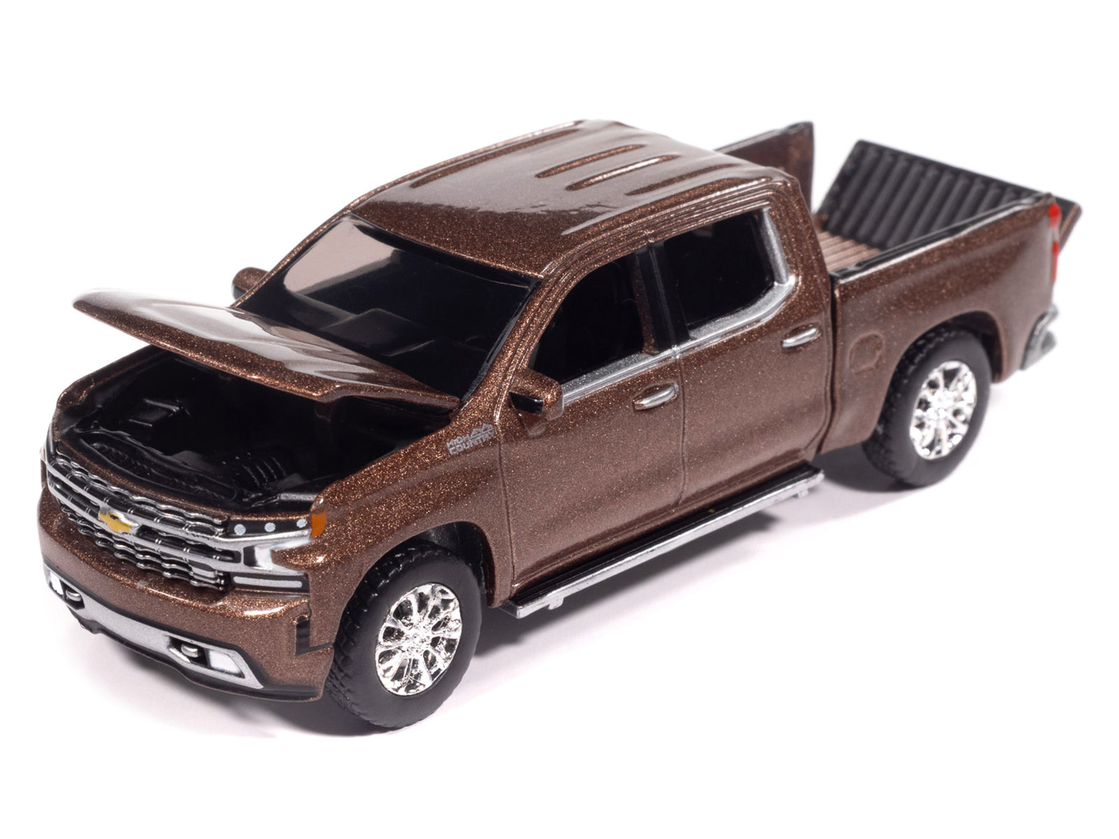 2019 Chevrolet Silverado High Country Pickup Truck Oakwood Brown Metallic "Muscle Trucks" Series 1/64 Diecast Model Car by Auto World - image 3
