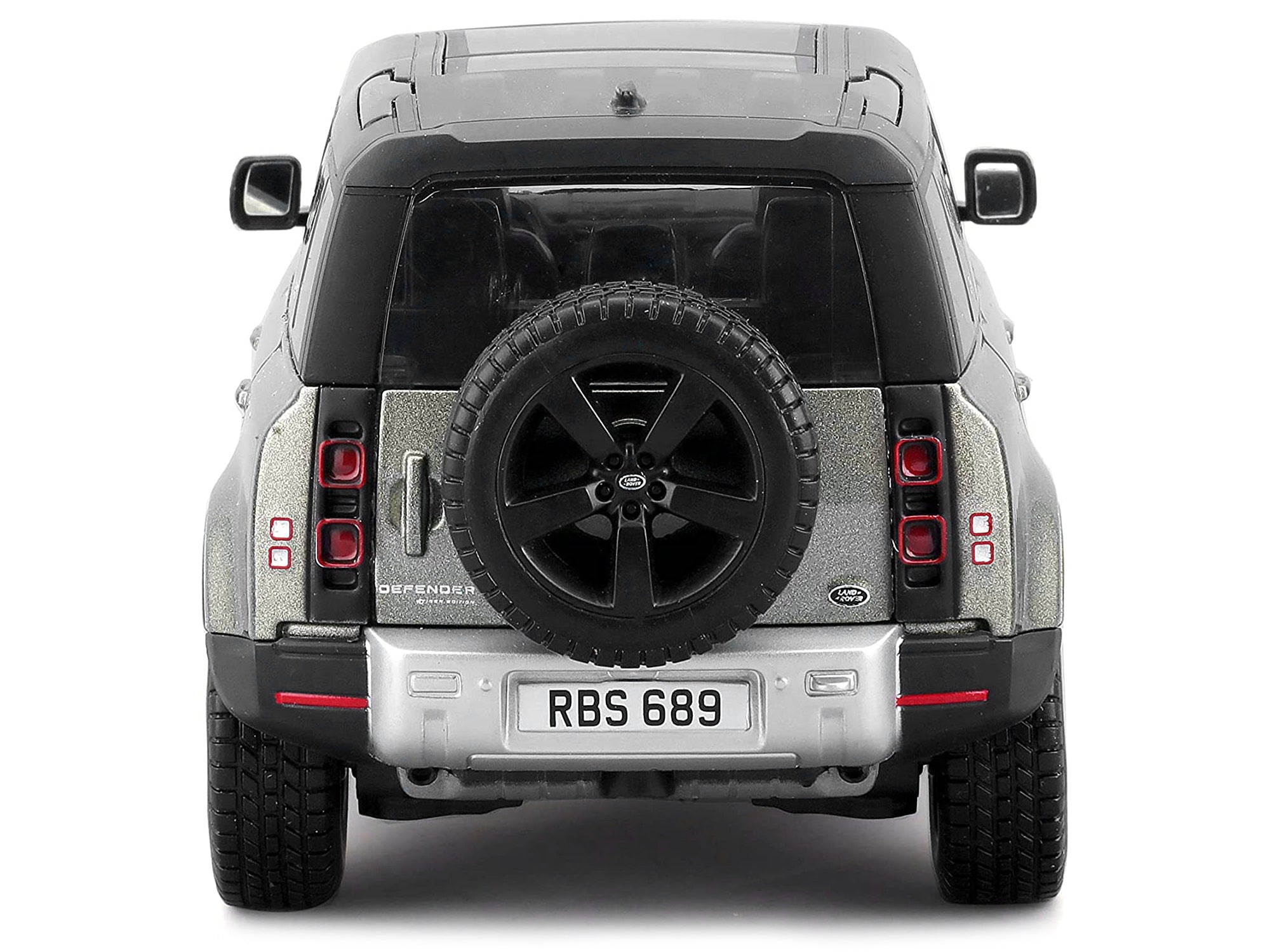 2022 Land Rover Defender 110 Green Metallic with Black Top and Sunroof 1/24 Diecast Model Car by Bburago - image 4