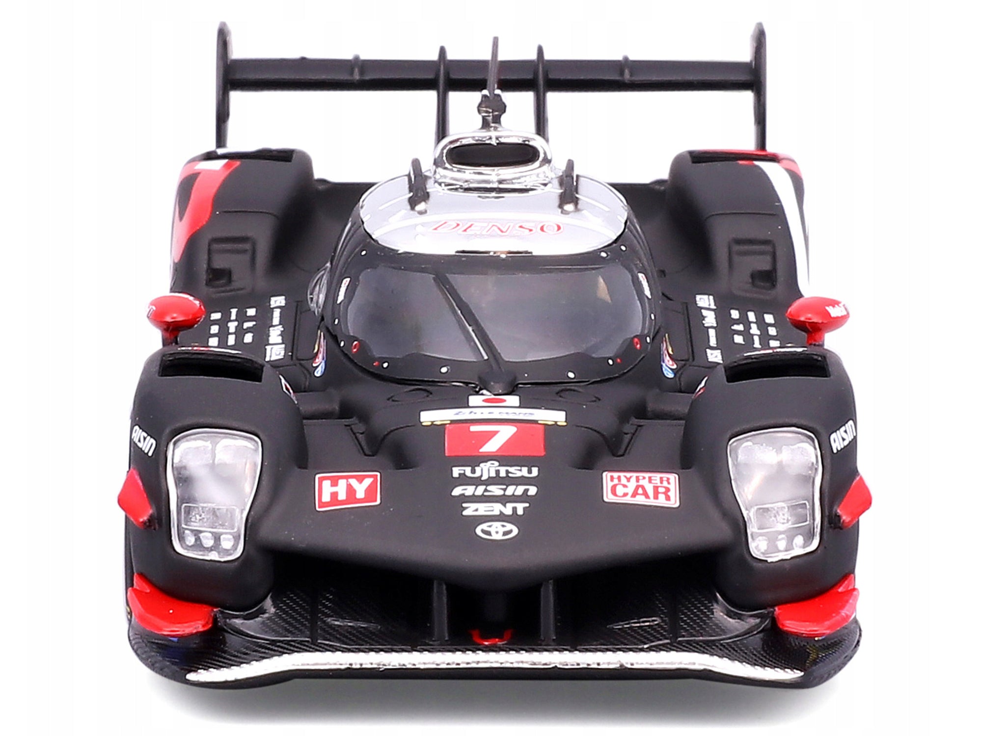 Toyota GR010 Hybrid #7 Kamui Kobayashi - Jose Maria Lopez - Nyck de Vries "Toyota Gazoo Racing" 2nd Place "24 Hours of Le Mans" (2024) "Race" Series 1/43 Diecast Model Car by Bburago