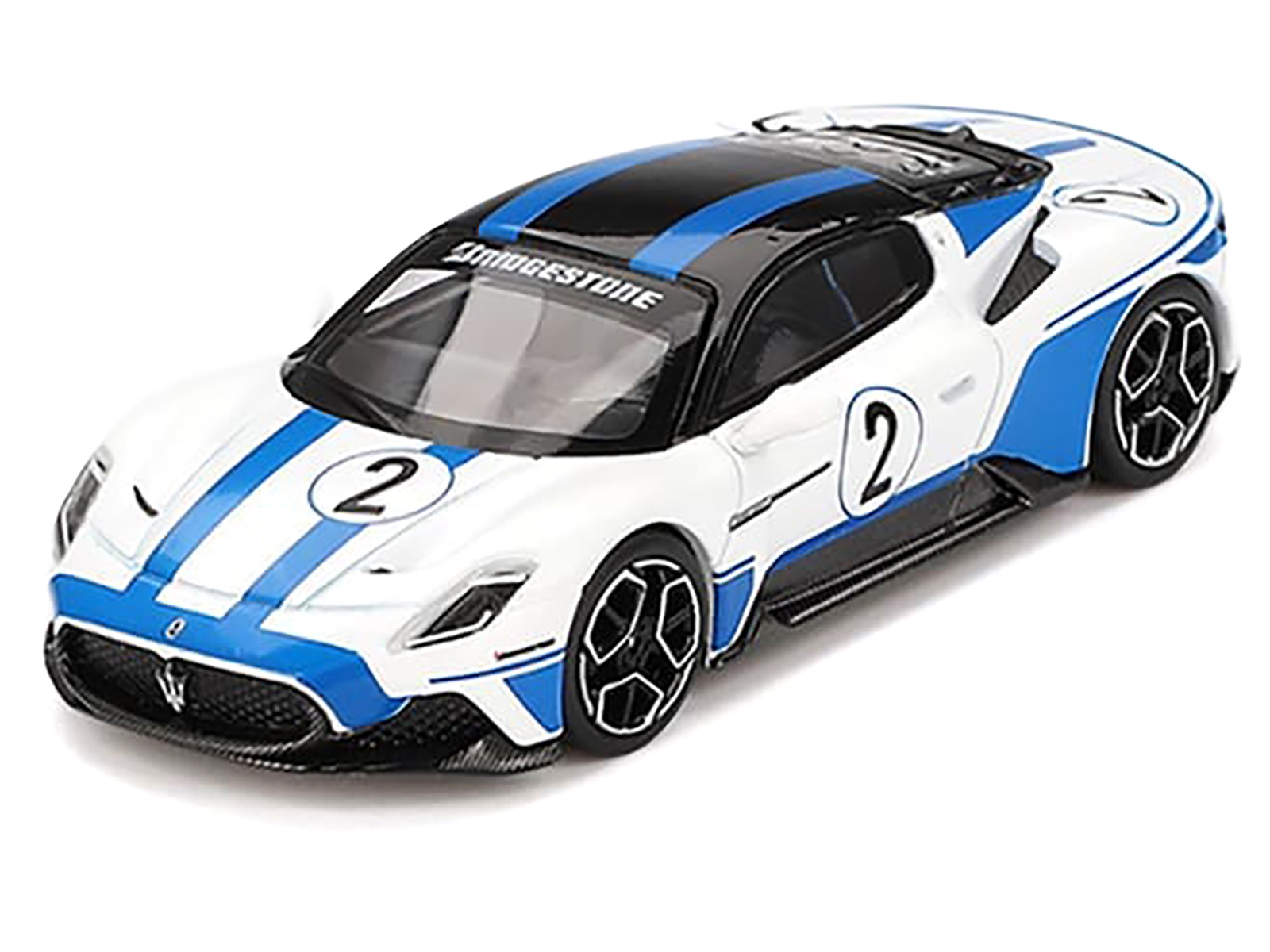 Maserati MC20 #2 White with Blue Stripes and Black Top "Maserati Performance Experience" 1/64 Diecast Model Car by BBR - image 2