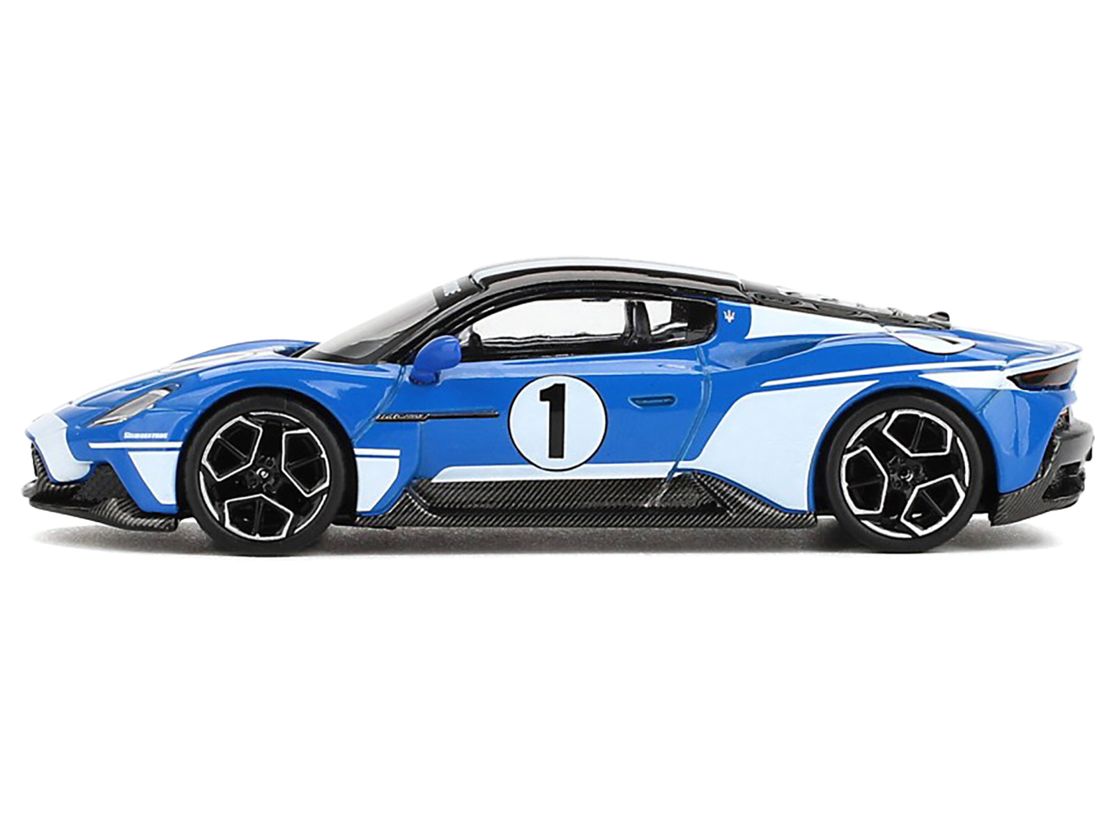 Maserati MC20 #1 Blue with White Stripes and Black Top "Maserati Performance Experience" 1/64 Diecast Model Car by BBR - image 2