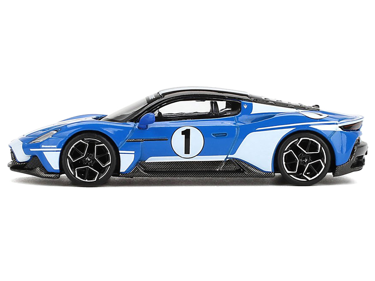 Maserati MC20 #1 Blue with White Stripes and Black Top "Maserati Performance Experience" 1/64 Diecast Model Car by BBR - image 2