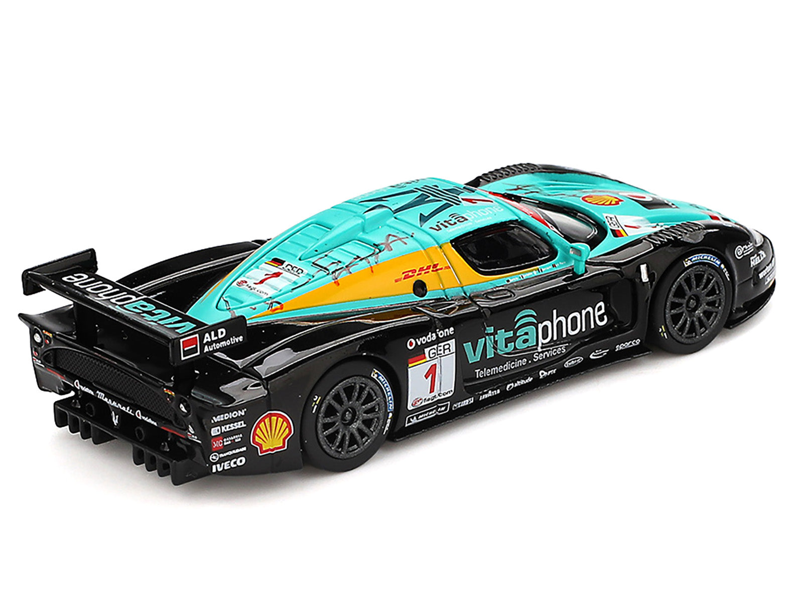 Maserati MC12 Competizione #1 Michael Bartels - Andrea Bertolini - Eric van de Poele - Stephane Sarrazin "Vitaphone Racing Team" Winner "24 Hours of Spa" (2008) 1/64 Diecast Model Car by BBR - image 3