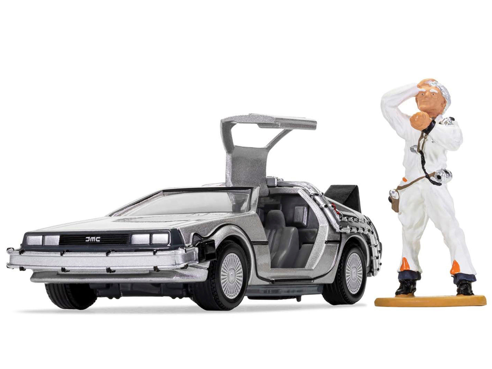 DMC DeLorean Time Machine with Doc Brown Figure "Back to the Future" (1985) Movie Diecast Model Car by Corgi - image 2