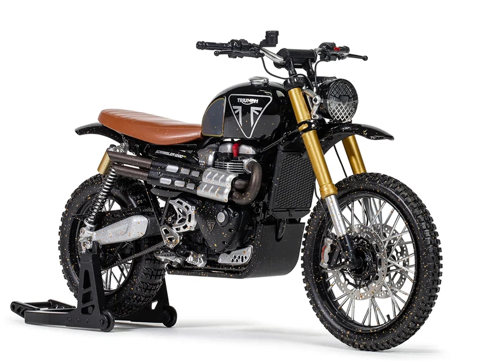 Triumph Scrambler 1200 XE Motorcycle Black (Dirty Version) James Bond 007 "No Time to Die" (2021) Movie Diecast Model Car by Corgi - image 4