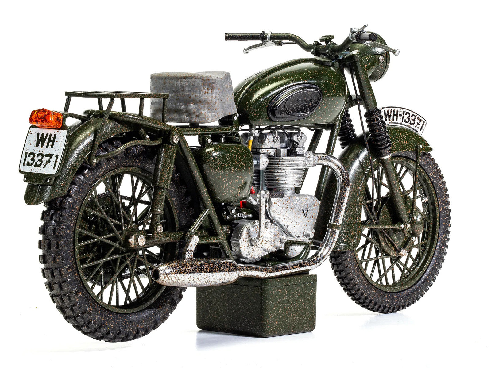 Triumph TR6 Trophy Motorcycle Dark Green (Weathered) "The Great Escape" (1963) Movie Diecast Model by Corgi - image 3