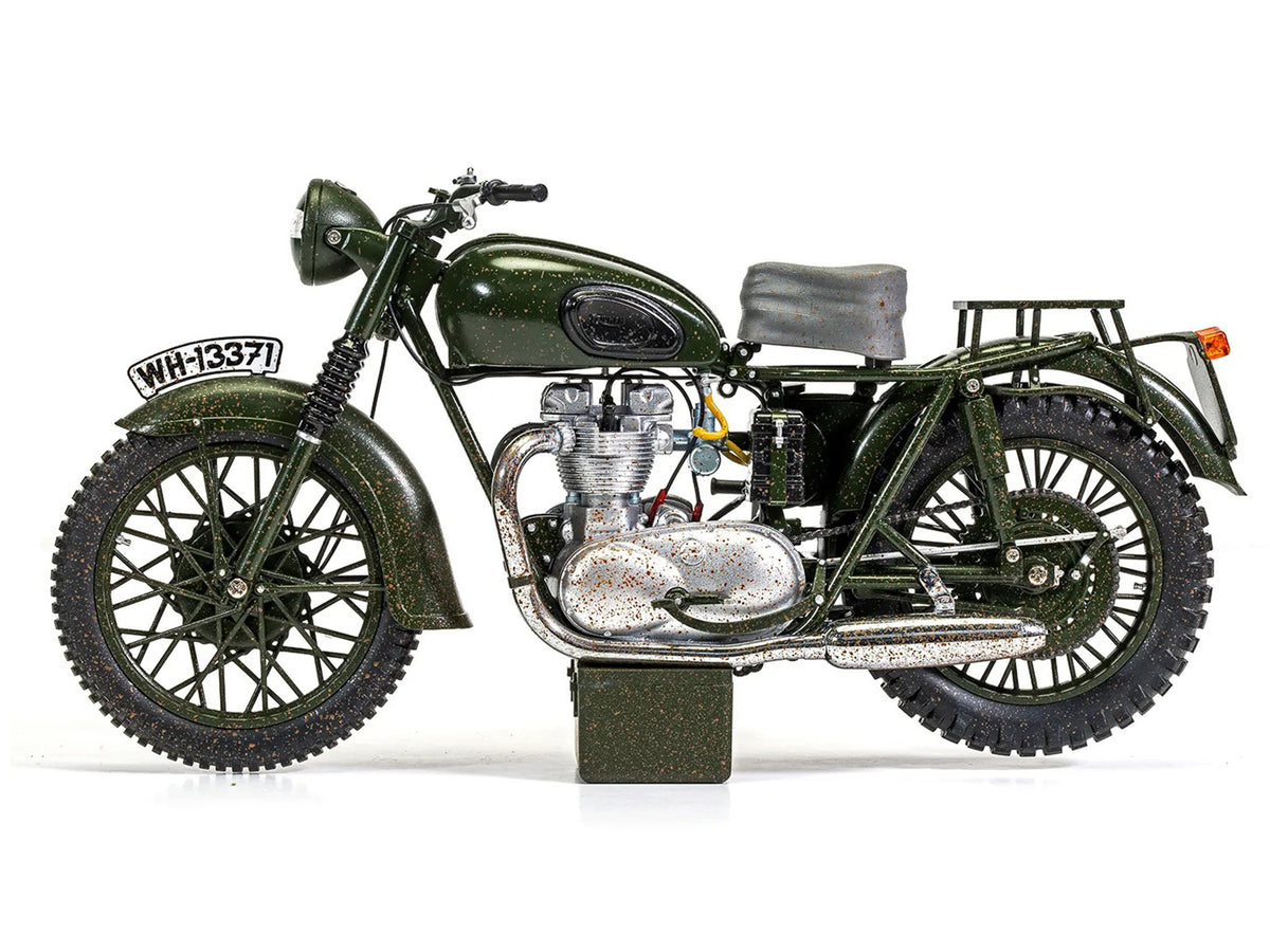 Triumph TR6 Trophy Motorcycle Dark Green (Weathered) "The Great Escape" (1963) Movie Diecast Model by Corgi - image 4