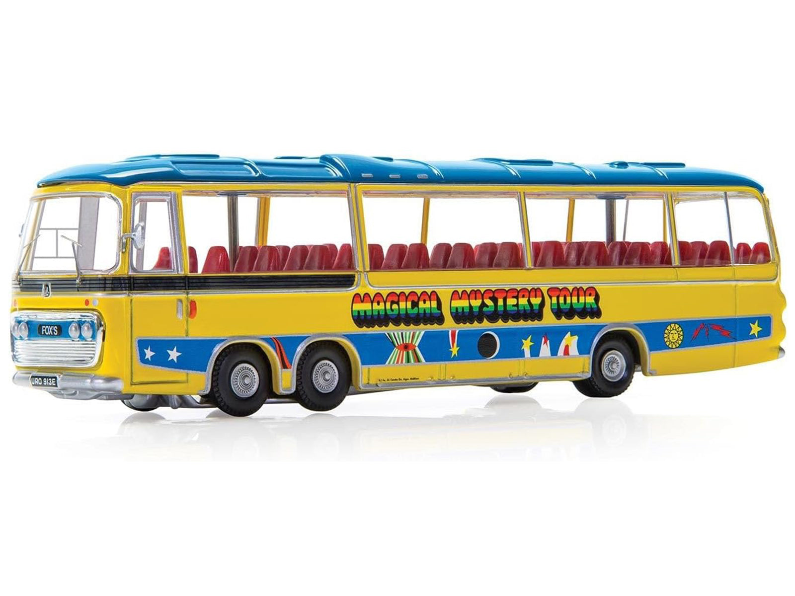 The Beatles "Magical Mystery Tour" Bus Yellow with Blue Top and Graphics Diecast Model Car by Corgi - image 3
