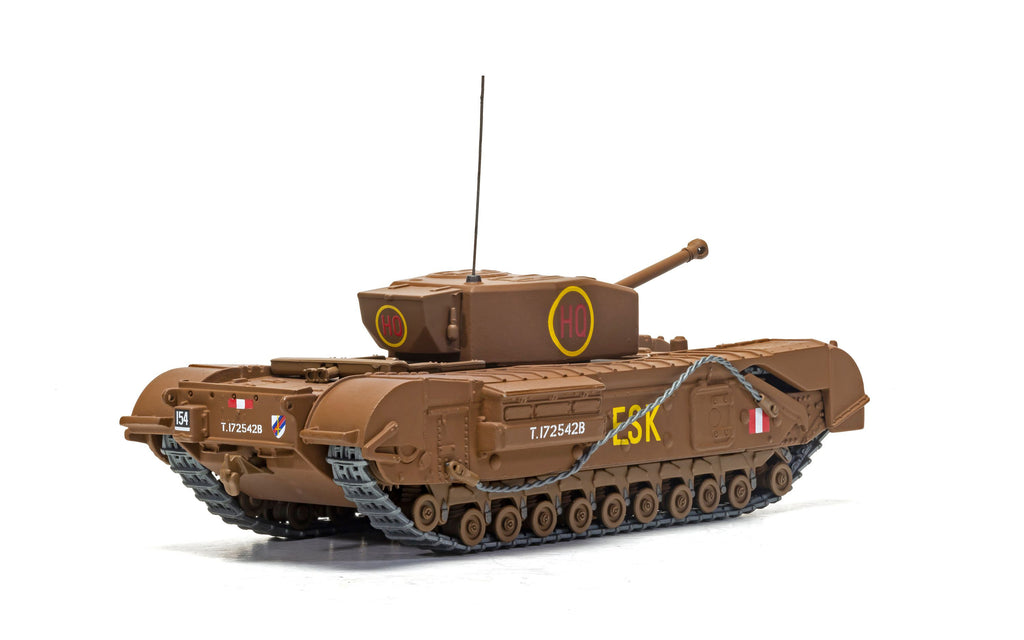 Churchill Mk.III Tank "ESK Squadron HQ C Squadron 3rd Battalion Scots Guards 6th Guards Armoured Brigade" (1943) British Royal Army "Military Legends" Series 1/50 Diecast Model by Corgi - image 2
