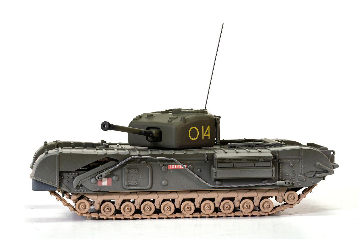 Churchill Mk.IV Tank "'To Catch a Tiger' 'Toledo' C Squadron 14 Troop 21st Army Tank Brigade Tunisia" (1943) British Royal Army "Military Legends" Series 1/50 Diecast Model by Corgi - image 3